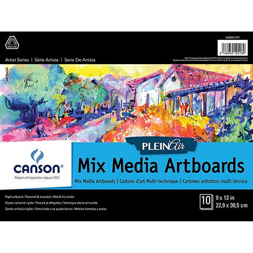 Canson Plein Air Mix Media Artboard Pad 9" x 12" - (10 Sheets)