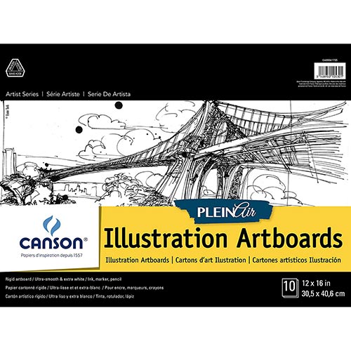 Canson Plein Air Illustration Artboard Pad 12" x 16" - (10 Sheets)