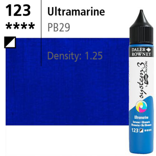 System3 Fluid Acrylic Ultramarine Blue -29.5ml Applicator Bottle 139029123