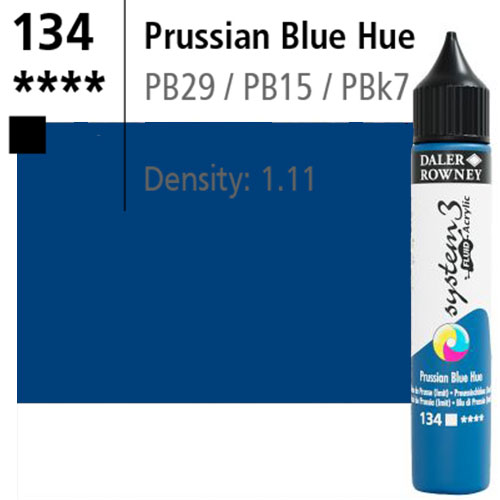 System3 Fluid Acrylic Prussian Blue -250ml Bottle 139250134