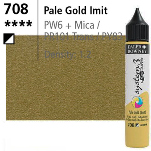 System3 Fluid Acrylics Pale Gold -250ml Bottle 139250708