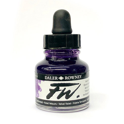 Daler Rowney FW Acrylic Artists Ink - (1oz bottle)- Velvet Violet 454