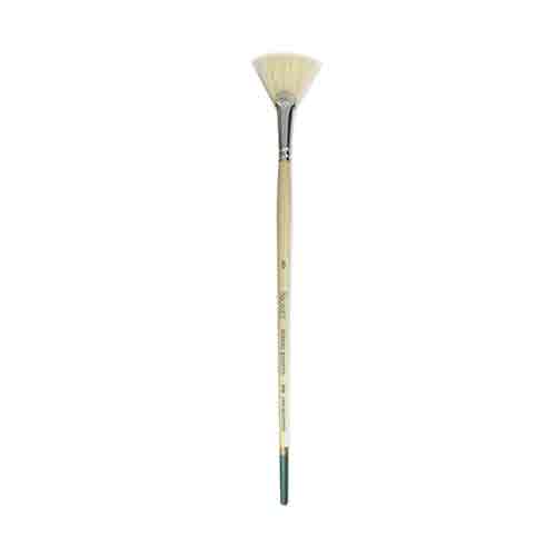 Daler Rowney Robert Simmons Signet Bristle Brush - Fan, Long Handle, Size 8  DR222146008