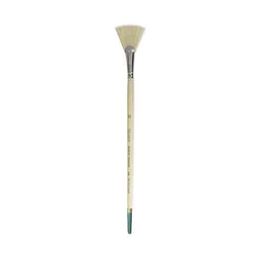 Daler Rowney Robert Simmons Signet Bristle Brush - Fan, Long Handle, Size 10  DR222146010