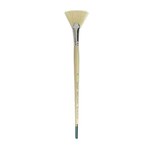 Daler Rowney Robert Simmons Signet Bristle Brush - Fan, Long Handle, Size 12  DR222146012