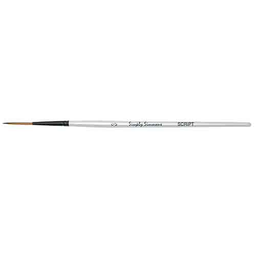Daler Rowney Simply Simmons Mixed Media Brush - Short Handle, Script Liner, Size 3 DR255050003