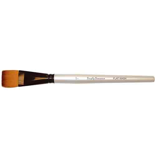Daler Rowney Simply Simmons Mixed Media Brush - Short Handle, Flat Wash, Size 1"  DR255055100