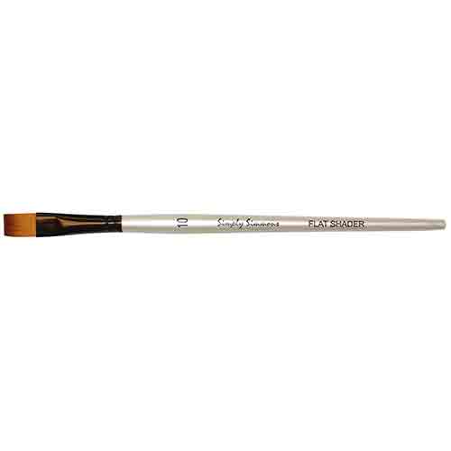 Daler Rowney Simply Simmons Mixed Media Brush - Short Handle, Flat Shader , Size 10 DR255060010
