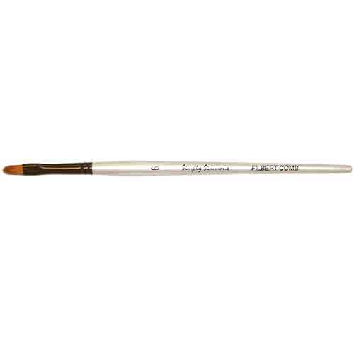 Daler Rowney Simply Simmons Mixed Media Brush - Short Handle, Filbert Comb, Size 6 DR255068006
