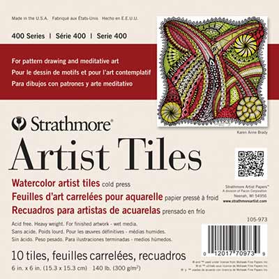 Strathmore 400 Series Artist Tile Pad 6" x 6" - (10 Sheets, 140lb) Watercolor
