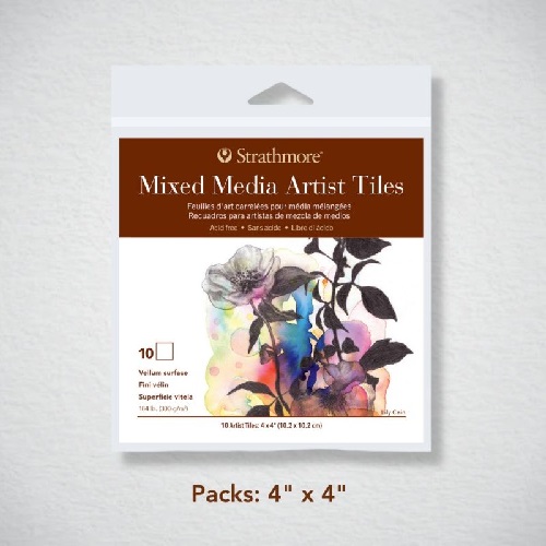 Strathmore Mixed Media Artist Tiles 10ct, 4"x 4"  ST105-980