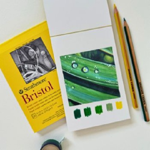 Strathmore 300 Series Mini Bristol Pad  4" x 6"- (20 sheets, 100lb) Vellum Surface