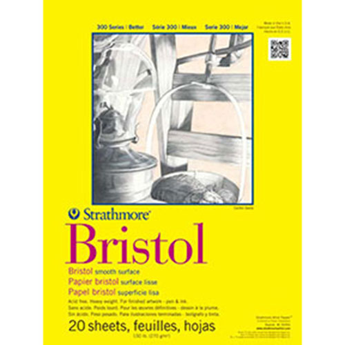 Strathmore 300 Series Bristol Pad 11" x 14" - (20 sheets, 100lb) Smooth