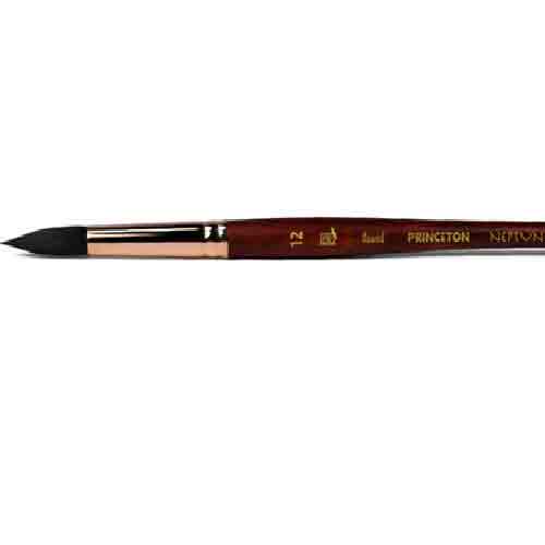 Princeton Neptune Series 4750 Synthetic Squirrel Brush – Short Handle Round 12  PRN4750R12