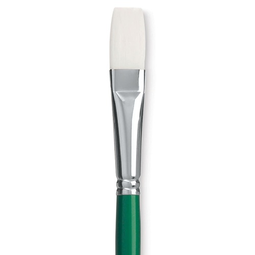 Princeton Summit 6100 Series White Synthetic Long Handle Brush for Oil & Acrylic - Flat 10