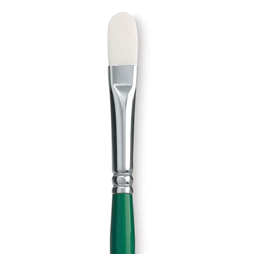 Princeton Summit 6100 Series White Synthetic Long Handle Brush for Oil & Acrylic - Filbert 6