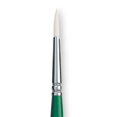 Princeton Summit 6100 Series White Synthetic Long Handle Brush for Oil & Acrylic - Round 2