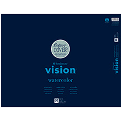 Strathmore Vision Watercolor Pad ( 640 ) 18" x 24" - (30 Sheets, 140lb) Tape Bound