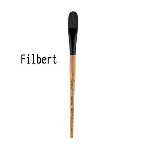 Princeton 6450 Series Catalyst Polytip Bristle Brush - Short Handle Filbert 4