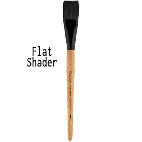 Princeton 6450 Series Catalyst Polytip Bristle Brush - Short Handle Flat Shader 6