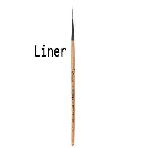 Princeton 6450 Series Catalyst Polytip Bristle Brush - Short Handle Liner 1