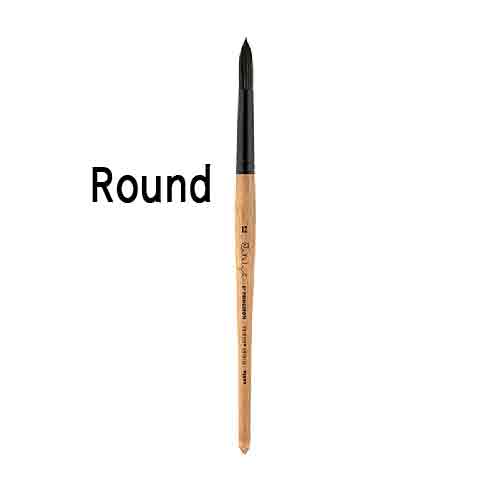 Princeton 6450 Series Catalyst Polytip Bristle Brush - Short Handle Round 3/0