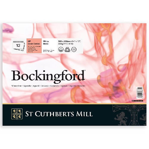 St Cuthbert's Bockingford Watercolor Glue bound Pad - 10"X14" Hot Press  45330001011D