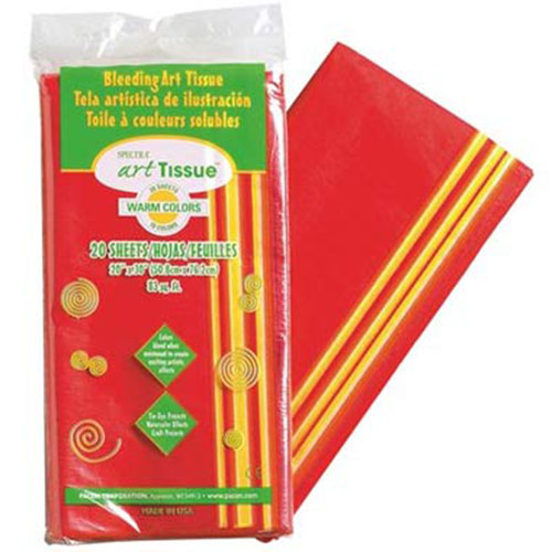 Spectra Bleeding Tissue Paper 20" x 30" - (20 Sheets ) 10 Warm Colors  58546