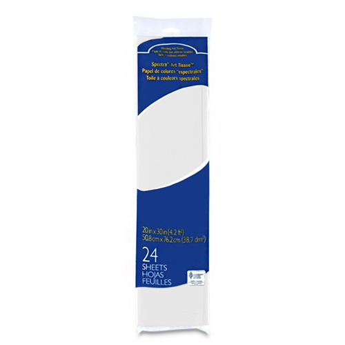 Spectra Bleeding Tissue Paper 20" x 30" - (24 Sheets) White