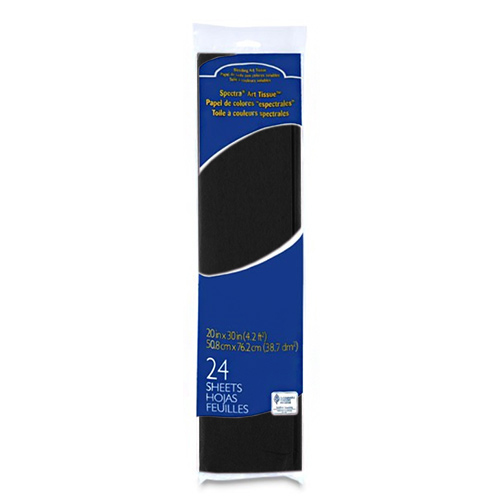 Spectra Bleeding Tissue Paper 20" x 30" - (24 Sheets) Black