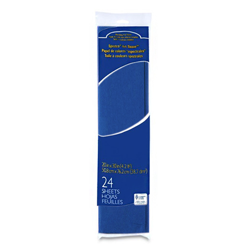 Spectra Bleeding Tissue Paper 20" x 30" - (24 Sheets) Medium Blue