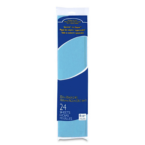 Spectra Bleeding Tissue Paper 20" x 30" - (24 Sheets) Sky Blue