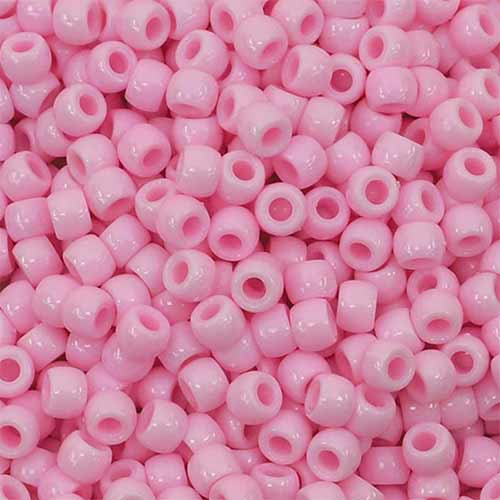 Pony Beads 6mmx9mm- Pink (1000ct)