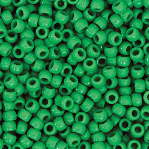 Pony Beads 6mmx9mm- Green (1000ct)