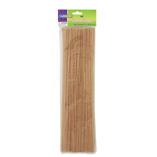 Creativity Street Jumbo Chenille Stems 12" - (100 Pack) Tan pipe cleaners