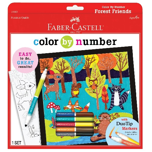 Faber-Castell Color by Numbers Forest Friends Art Set