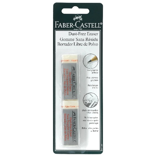 Faber Castell Dust Free Vinyl Eraser 2ct  FC187120-BP