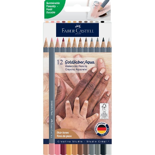 Goldfaber Aqua Watercolor Pencil Set - 12ct Skin Tones  214614