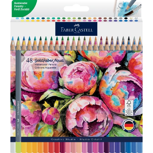 Goldfaber Aqua Watercolor Pencil Set - 48ct Assorted Colors  FC214650