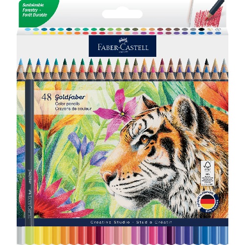 Faber Castell Goldfaber Colored Pencil - 48ct Assorted Colors  FC214750