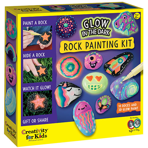 Faber Castell Creativity for Kids Rock Painting Kit- Glow In The Dark