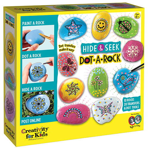 Faber Castell Creativity for Kids Rock Painting Kit- Dot-A-Rock