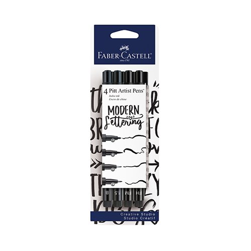 Faber Castell Creative Studio Pitt Artist Pen Modern Lettering Set 4ct  FC770084