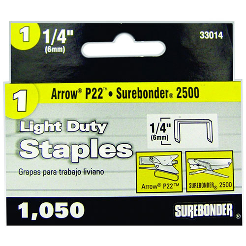 Surebonder #1 Light Duty Staples 1/2" - (1050 Count)