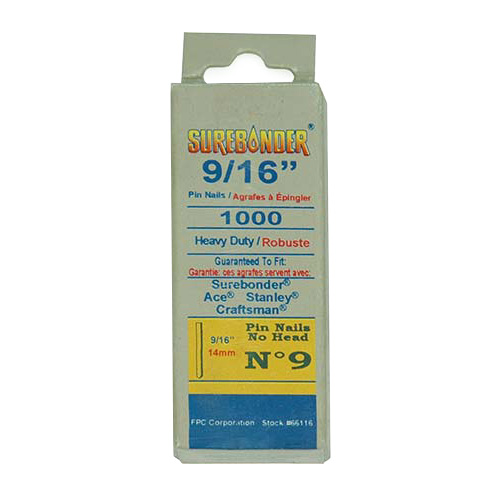 Surebonder #9 Heavy Duty Pin Nails 9/16" - (1000 Count)
