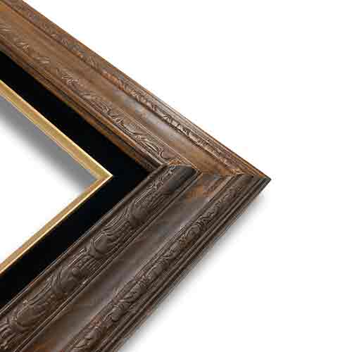 Econo Frame Tuscan Walnut Stain with Black Liner - 15" x 30"