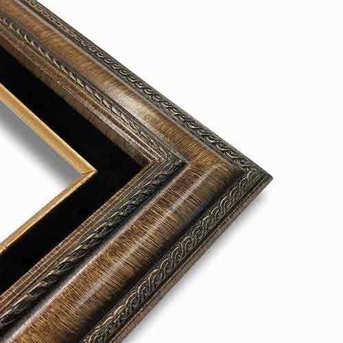 Econo Frame Tuscan Brushed Gold with Black Velvet Liner - 20" x 30"