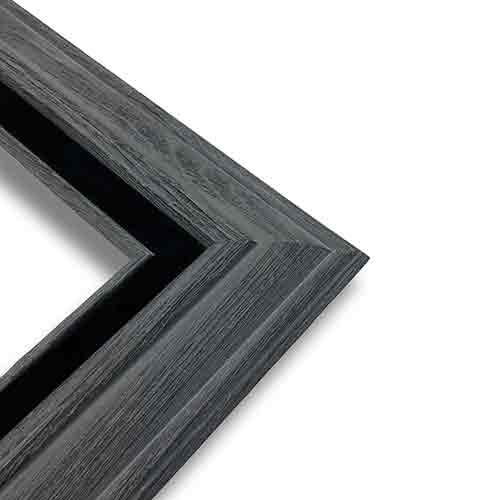 Econo Frame Tuscan Drift Grey with Black Velvet Liner - 9" x 12"
