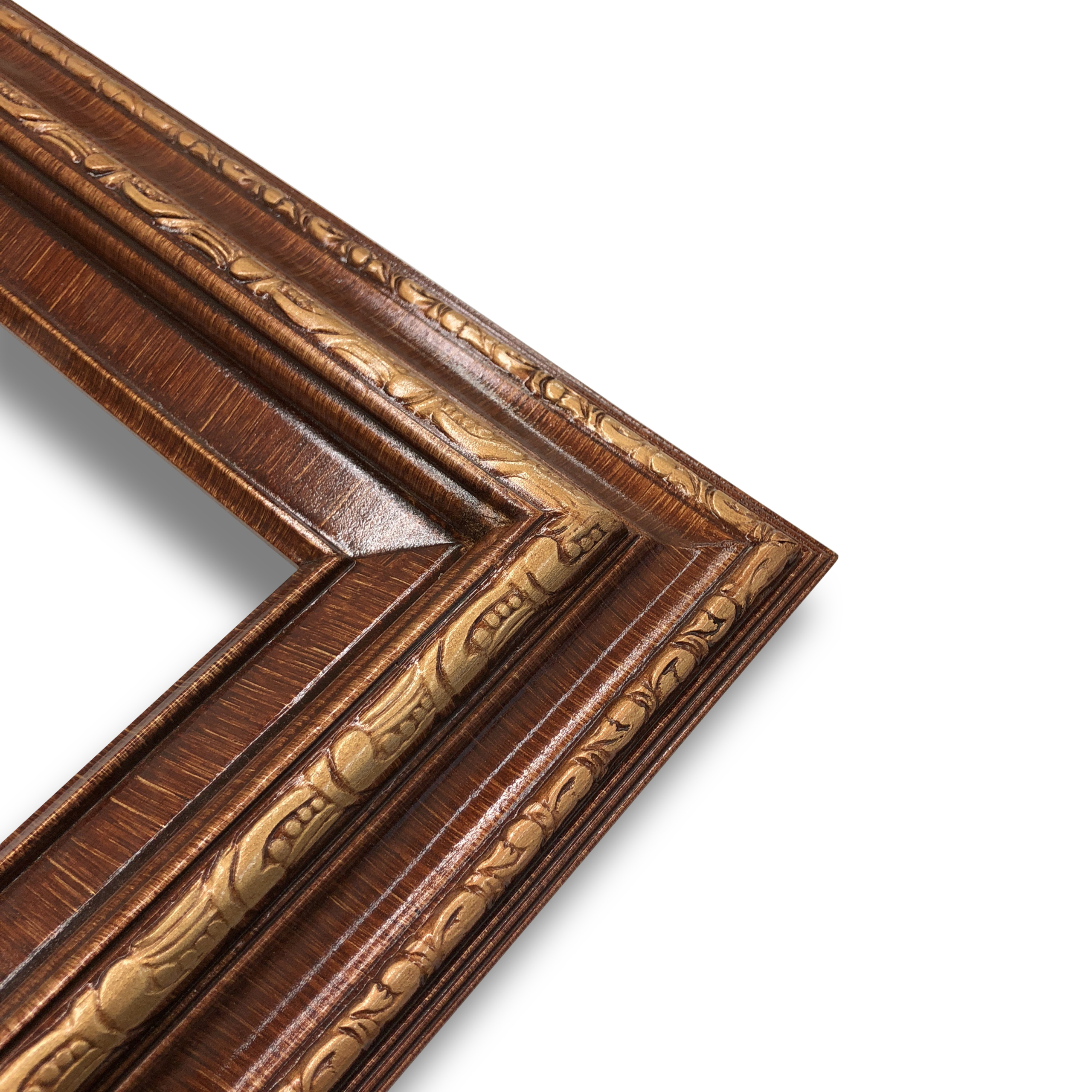 Closeout Econo Frame Tiger Gold with Wood Liner - 4" x 5"
