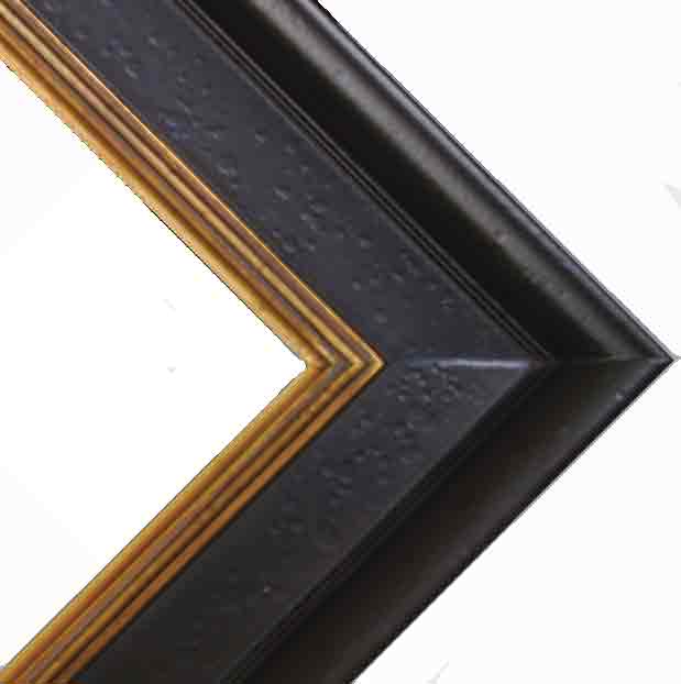 Series 20A - Rich Black Plein Air Frame with Gold Lip - 18" x 24"